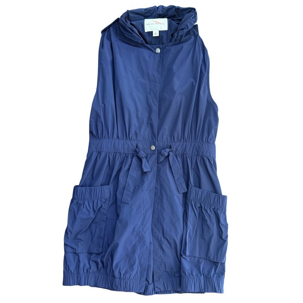 Banana Republic Women's Navy Blue Sleeveless Yacht Vest Jacket Size Small